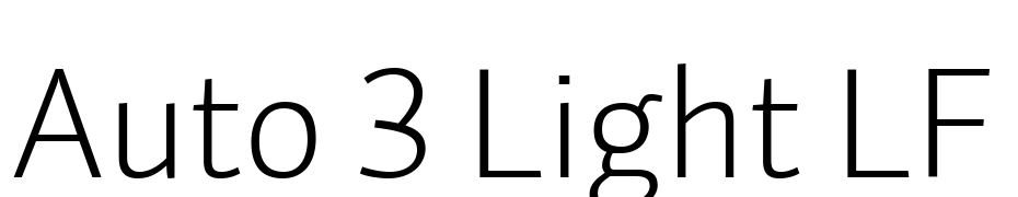 Auto 3 Light LF Font Download Free